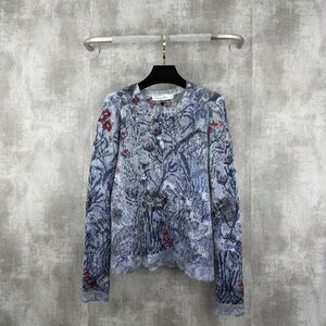 🚩steal authentic Dior Blue and Red Floral Long Sleeve Top